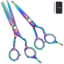 washi B15 rainbow bamboo set shear best professional hairdressing scissors - £199.03 GBP
