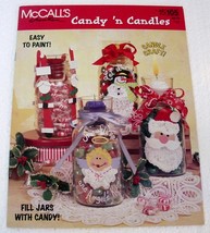 McCalls CANDY &#39;N CANDLES Jar Crafts Angel-Santa-Snowman-Christmas Tree-Reindeer - £6.18 GBP