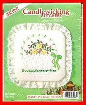 CRAFTS Candlewicking Basket Pillow Kit #5068 McNeill NIB - £19.74 GBP
