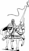 WHITE KNIGHT AND STEED new mounted rubber stamp - $5.50