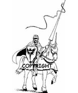 WHITE KNIGHT AND STEED new mounted rubber stamp - €4,77 EUR