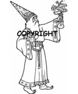 WIZARD WITH MAGICAL POTION new mounted rubber stamp - €4,79 EUR