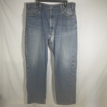 Levis Blue 505 Regular Fit Straight Leg Light Wash Jeans Mens 40 x 30 - £11.12 GBP