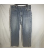 Levis Blue 505 Regular Fit Straight Leg Light Wash Jeans Mens 40 x 30 - $265.60 MXN