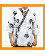 fan sushi chef jacket coat restaurant bar cook uniform men women clothes... - €20,60 EUR