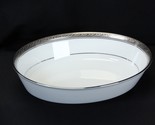 Noritake Crestwood Platinum Oval Vegetable Serving Bowl 9 1/2&quot; Near Mint! - £25.84 GBP