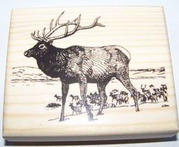 ELK HERD new mounted rubber stamp - £7.03 GBP