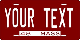 Massachusetts 1948 Personalized Tag Vehicle Car Auto License Plate - £13.18 GBP