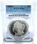 1880-S Argent Morgan Dollar Classé By PCGS Comme - $3,496.26 MXN