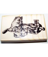 LION AND CUBS ~NEW mounted rubber stamp - €6,96 EUR