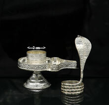 925 sterling silver shiva lingam stand/jalheri use for put pooja larticl... - $160.37