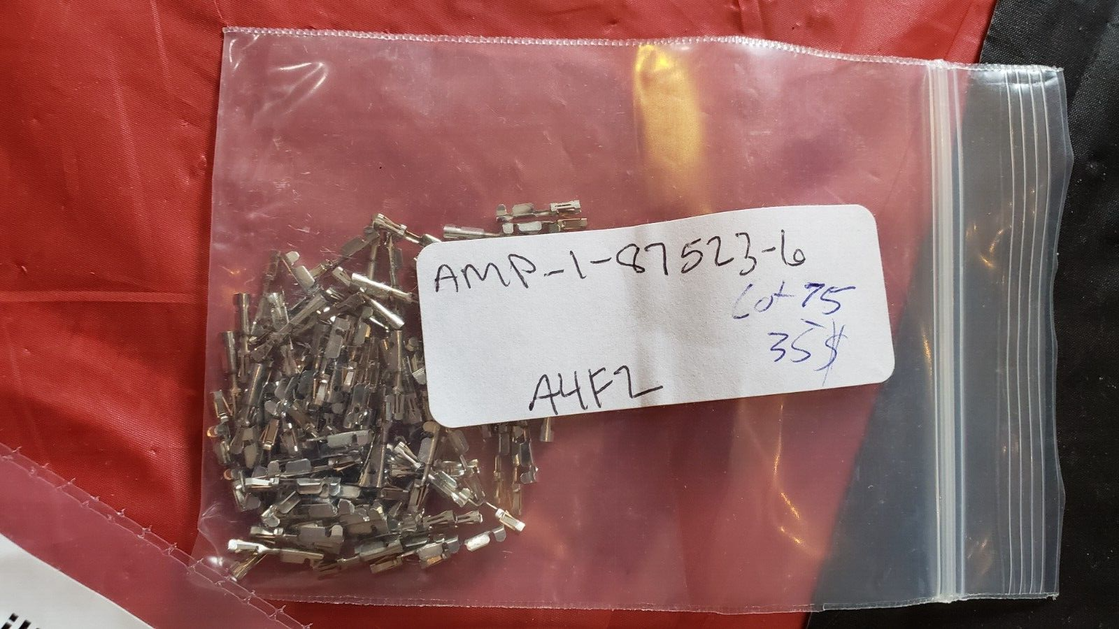Neuf Lot De 75 Amp Avion Pince 24-20 Awg Douille Broches Tin Ampmodu #1-... - $24.26