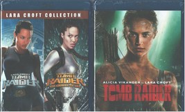 Lara Croft 1-2-3 Triple-Tomb Raider+Cradle Of Life-Angelina &amp; Alicia-NEW Blu Ray - £23.73 GBP
