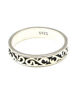 Traditional Style Beautiful 925 Sterling Silver Ring Plain Unisex Band - €32,76 EUR