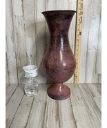 Metal Painted Vase 14.75&quot; Silk Dry Flowers Simple Modern Decor Cottage Farm - $26.95