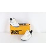 NOS Vintage 90s Asics Boys 5.5 Spell Out Outrage Sneakers Shoes White Ch... - $101.48 CAD