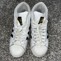 White/Black Adidas Superstar shell toe PCI 789002 Sneaker Shoe Size 4 - £22.54 GBP