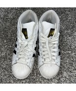 White/Black Adidas Superstar shell toe PCI 789002 Sneaker Shoe Size 4 - £23.36 GBP