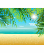 5 Vector Summer Background with Palm Leaves-Digital Immediate Download-C... - $37.50 MXN