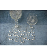 100pc. White Pearls Wine Glass Charms - £20.54 GBP