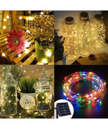Outdoor Solar String Lights Fairy 100/200LED Copper Wire Waterproof Gard... - £10.37 GBP