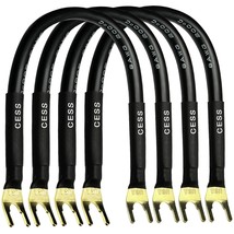 Cess-028L Hifi Premium Speaker Cable Jumpers 8 Inches - Fork Spade Plug To Spade - $25.99