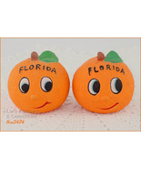 Florida Souvenir Anthropomorphic Oranges Shaker Set (Inventory #M3474) - £11.82 GBP