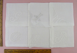 Choice of Vintage Monogram Handkerchiefs Monograms G, M, W, and F (#Mono... - £22.31 GBP