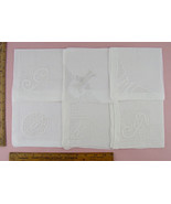 Choice of Vintage Monogram Handkerchiefs Monograms G, M, W, and F (#Mono... - £22.01 GBP