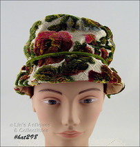 Vintage Weekend Hat Raised Design Like Upholstery Material  (Inventory #... - $48.00