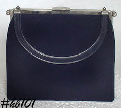Vintage L and M &quot;Rigid Reversible&quot; Black Handbag Purse by Edwards (#HB101) - $48.00