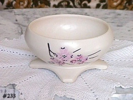 McCoy Pottery White with Pink Dogwood Blossoms Spring Wood Line Planter ... - £39.50 GBP