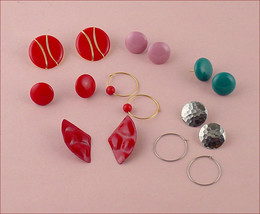 Lot of 8 Pairs Vintage Simply Whispers Earrings for Sensitive Ears (#E043) - £23.59 GBP
