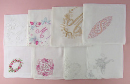 Choice of Vintage Monogram Handkerchiefs  (#Monogram3) Some have sold, see desc. - $38.00