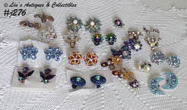 Vintage Earrings Lot Signed and Unsigned 16 Pairs (#J276) - $140.00