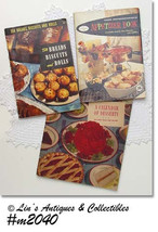 Lot of Three vintage Cookbooks Breads Appetizers and Desserts (Inventory #M2040) - £11.79 GBP