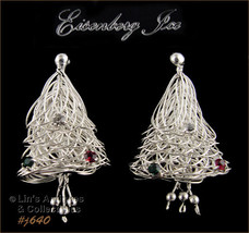 Eisenberg Ice Christmas Trees or Bells Pierced Earrings (#J640) - $48.00