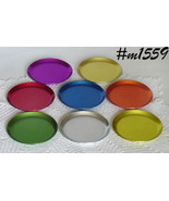 Vintage Aluminum Bright Color Coasters (#M1559) - £39.31 GBP