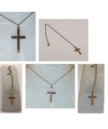 Vintage Cross Pendant on B David Gold Filled Chain (#E094) - £11.78 GBP
