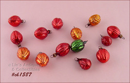 Lot of 14 Vintage Mini Berry and Walnut Shaped Christmas Ornaments (Inv. #CH1587 - $80.00