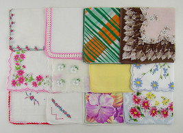Vintage Lot of One Dozen Assorted Hankies Handkerchiefs (Lot #M11) - $68.00