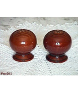 Vintage Fiesta Salt and Pepper Shaker Set in a Warm Brown Color (Invento... - £38.37 GBP