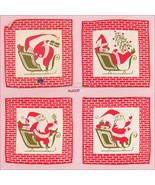 Set of 8 Tammis Keefe Christmas Cocktail Napkins Mint in Box (#CH1381) - £139.45 GBP