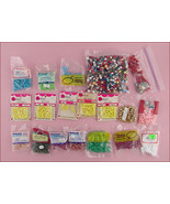 Large Assortment of Craft Items Beads Leather Some Tandy (#E063) - £22.31 GBP