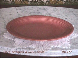 Vintage Fiesta Rose Color Serving Platter a 1950s Color (Inventory #M277) - £39.33 GBP