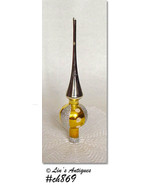 Vintage Gold and Silver Glass Christmas Tree Topper (#CH869) - £23.45 GBP