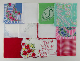 Vintage Hanky Lot of One Dozen Assorted Vintage Hankies Handkerchiefs (L... - £53.51 GBP