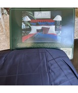 Ralph Lauren Carlisle Carnegie Windowpane Jacquard Navy Sateen King Beds... - €64,29 EUR