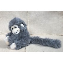 Vintage BJ Toy Plush Fuzzy Monkey Ape w Adhesive Paws Stuffed Animal Toy - £11.76 GBP