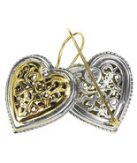  Gerochristo 1249 - Solid Gold &amp; Sterling Silver Heart Earrings  - £1,016.56 GBP